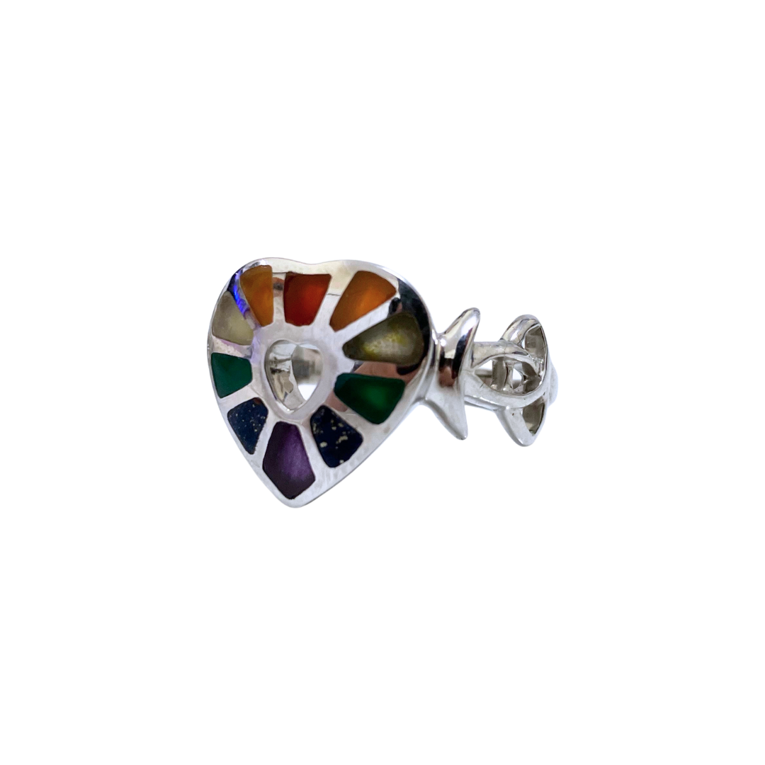 Our Rainbow Hearts Ring | Queer Pride & Availability Ring for LGBTQ+ Singles