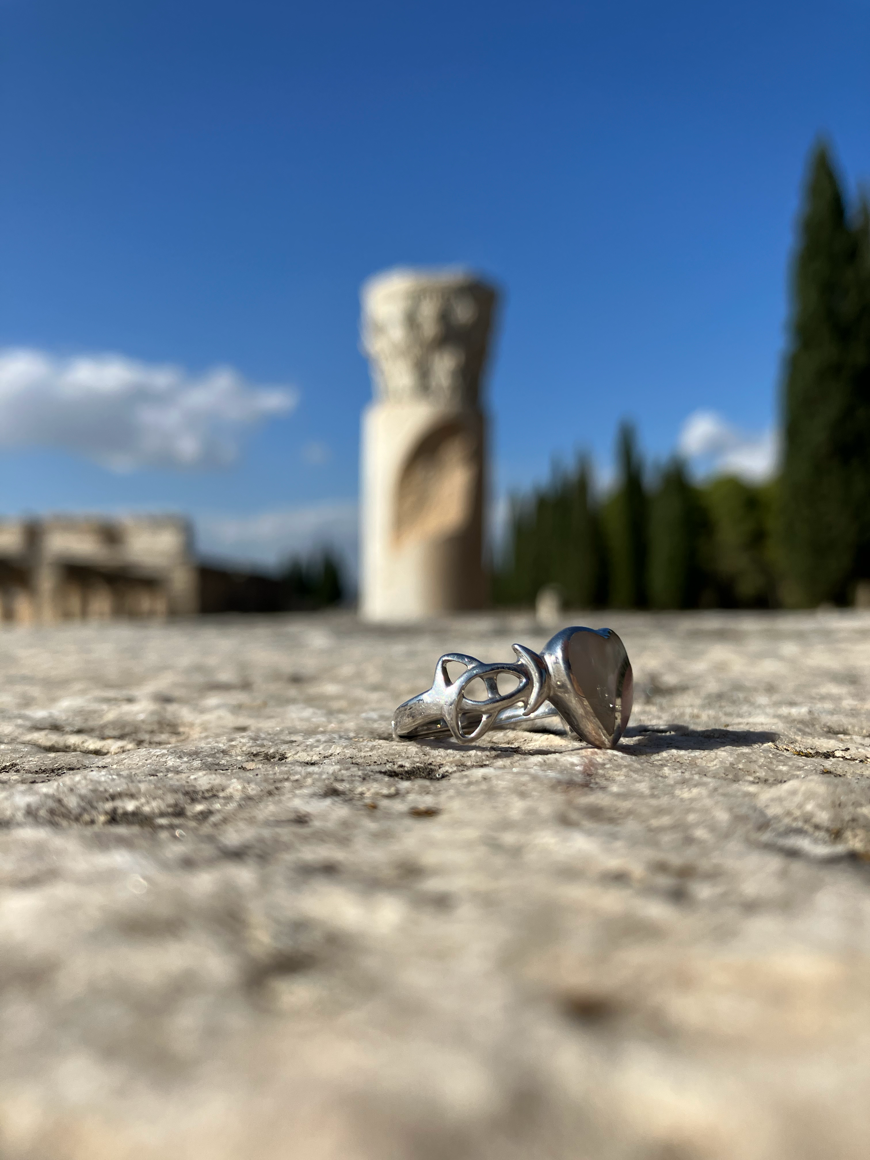 Pearlescent Rose WLW Pride Ring | Sterling Silver & Pink Opal LGBTQ+ Jewelry